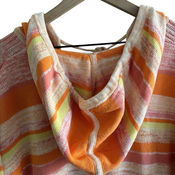 Isaac Mizrahi Live! Bridgehampton Striped Sweater with Hood Size XL Casual Cozy - Picture 9 of 16